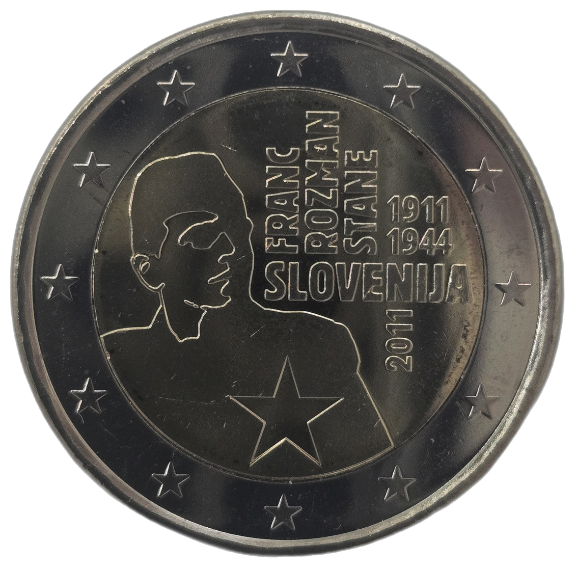 2 euros conmemorativa Centenario del Nacimiento de Franc Rozman-Stane